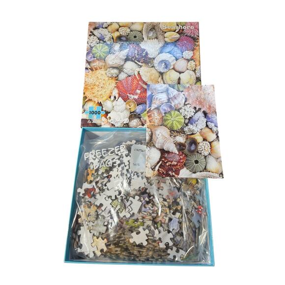 Re-marks Seashore 1000 Pieces Jigsaw Puzzle Complete Seashells Ocean Marine - Picture 2 of 5